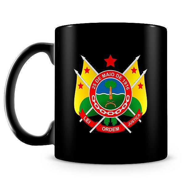 Caneca Polícia Militar do Acre (100% Preta)