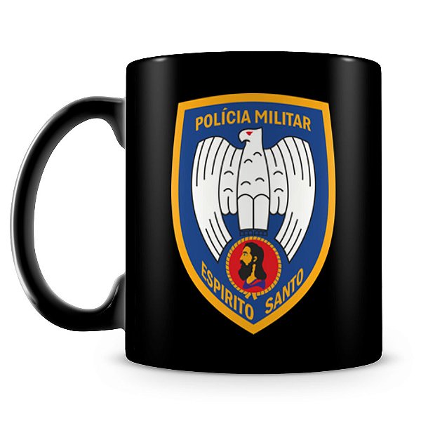 Caneca Polícia Militar de Espírito Santo (100% Preta)
