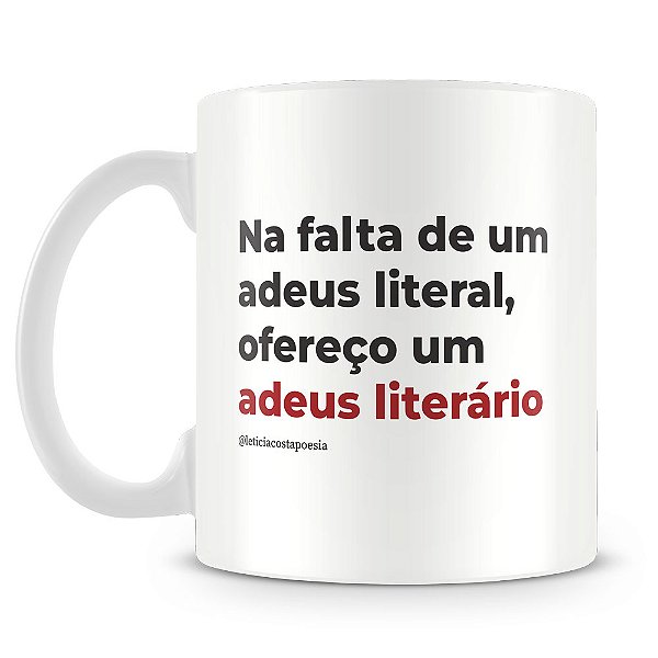 Caneca Adeus Literário