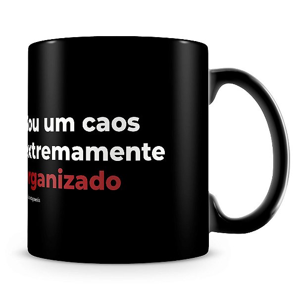Caneca Caos Intenso (100% Preta)