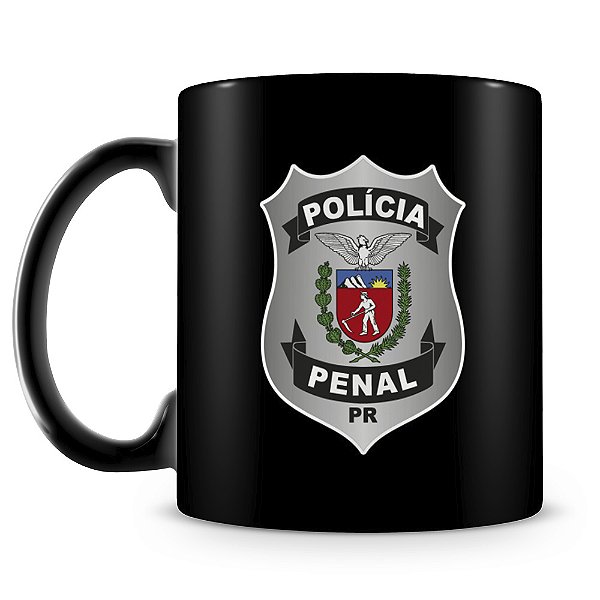 Caneca Polícia Penal do Paraná (100% Preta)