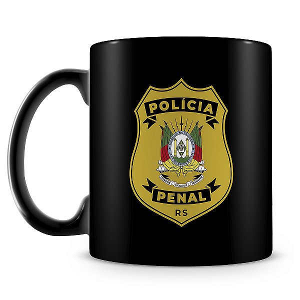 Caneca Polícia Penal do Rio Grande do Sul (100% Preta)