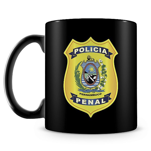 Caneca Polícia Penal de Pernambuco (100% Preta)