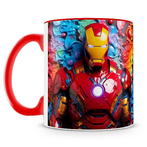 Caneca Homem de Ferro 3D (Mod.2)