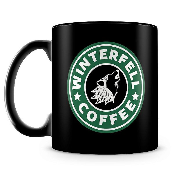 Caneca Personalizada Winterfell Coffee (100% Preta)