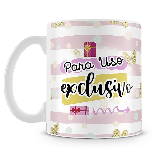 Caneca Uso Exclusivo do Amigo Secreto (Rosa)