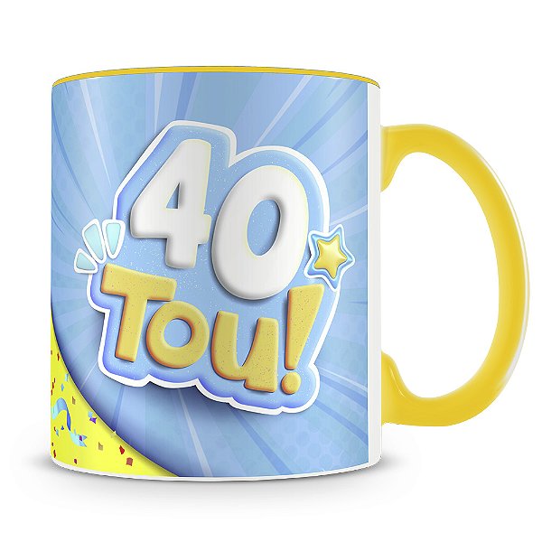 Caneca Aniversário 40tou (Azul)