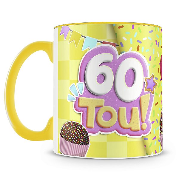 Caneca Aniversário 60tou (Rosa)