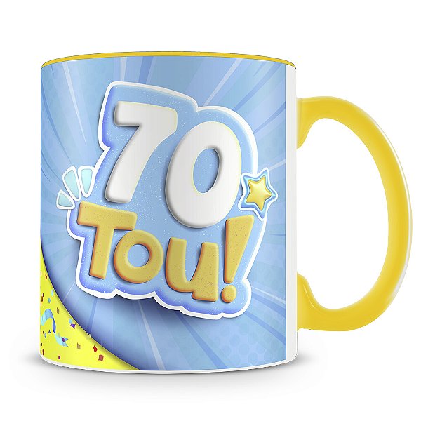 Caneca Aniversário 70tou (Azul)