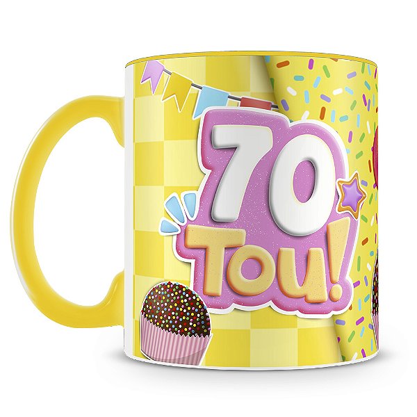 Caneca Aniversário 70tou (Rosa)