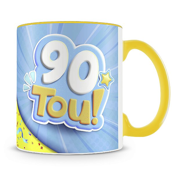 Caneca Aniversário 90tou (Azul)
