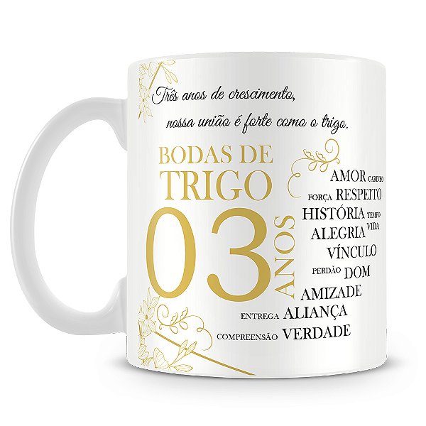 Caneca Bodas de Trigo (Com Foto)