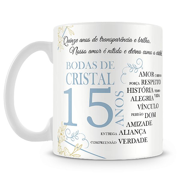 Caneca Bodas de Cristal (Com Foto)