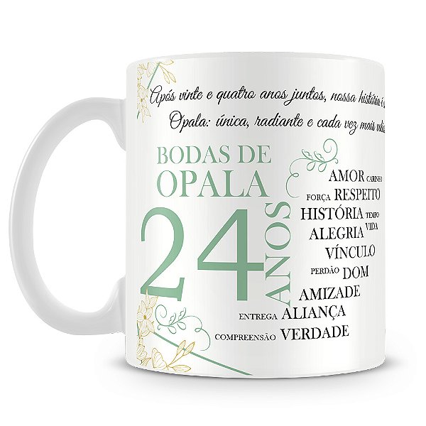 Caneca Bodas de Opala (Com Foto)