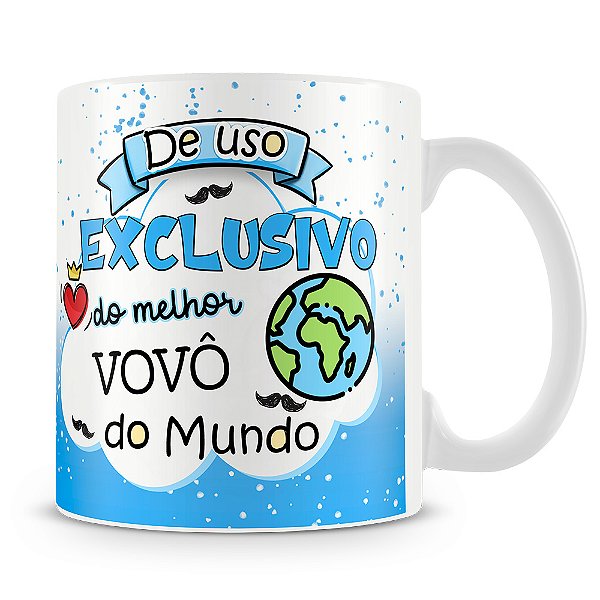 Caneca Uso Exclusivo do Melhor Vovô (Com Foto)