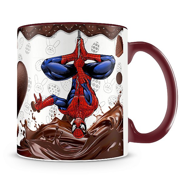 Caneca Feliz Páscoa Homem Aranha (Com Foto)