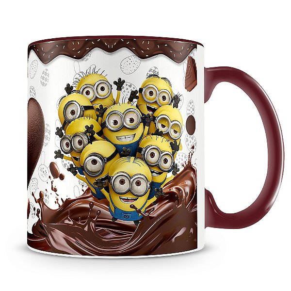 Caneca Feliz Páscoa Minions (Com Foto)