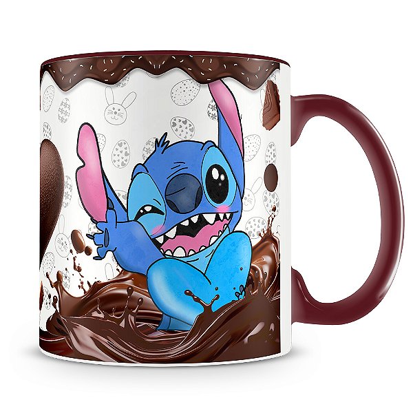 Caneca Feliz Páscoa Stitch (Com Foto)