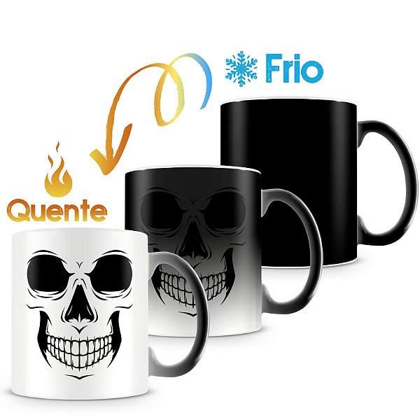 Caneca Mágica Personalizada Caveira - Caneca Personalizada para Todas as  Ocasiões!