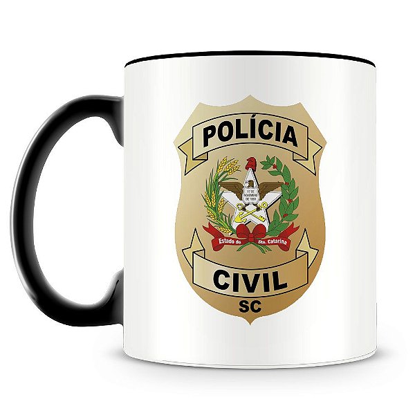 Caneca Polícia Civil de Santa Catarina (Com Nome)