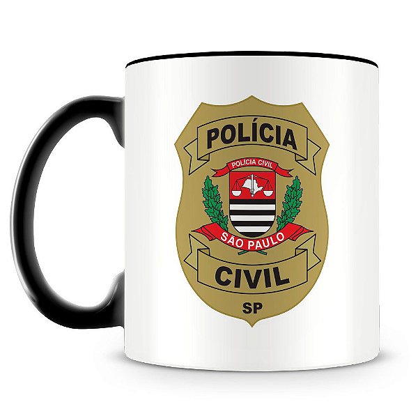 Caneca Polícia Civil de São Paulo (Com Nome)