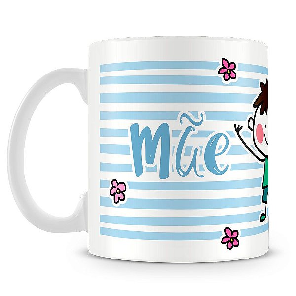 Caneca Personalizada Mãe Te Amo Desse Tamanhão (Menino)