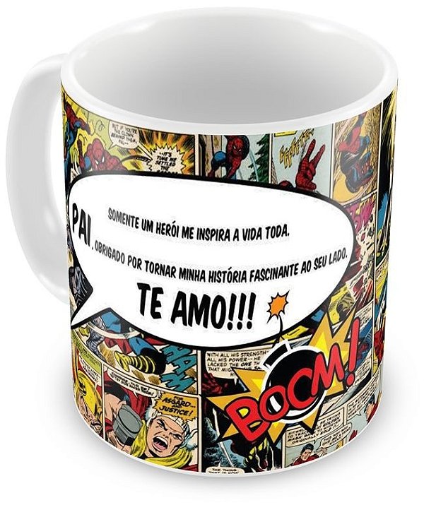 Caneca Personalizada Pai em Quadrinhos