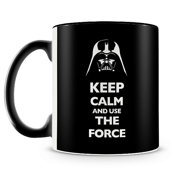 Caneca Personalizada Darth Vader Keep Calm (Preta)