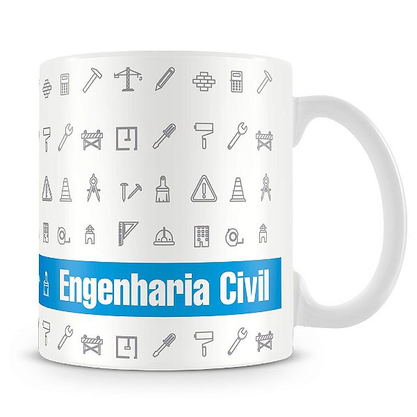 Caneca Personalizada Profissão Engenharia Civil