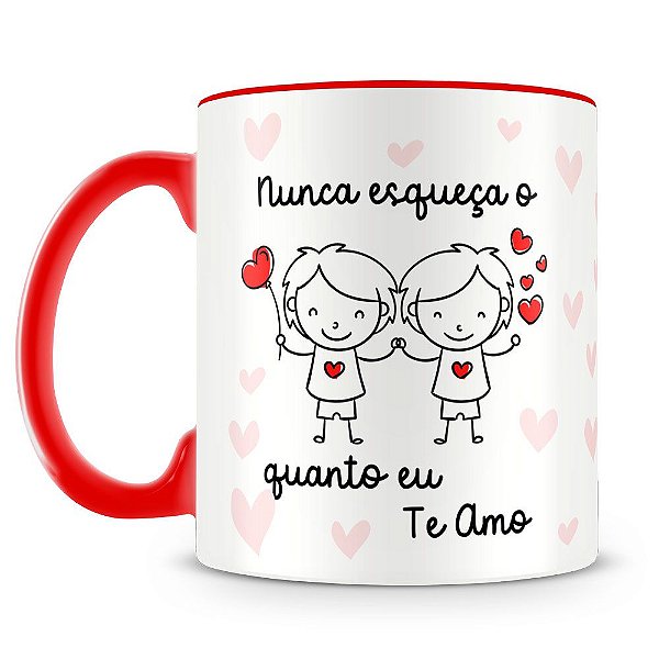 Caneca Personalizada O Quanto Eu Te Amo (menino e menino)