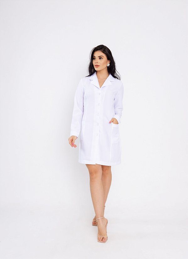 JALECO CLARA - BRANCO (OXFORD)