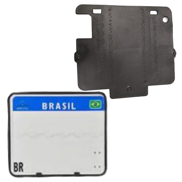 Suporte Para Placa Mercosul De Moto - Retangular 187X199MM