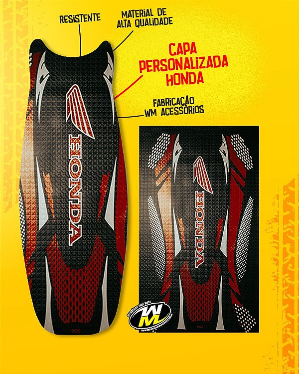 Capa Banco Moto Honda Personalizada Titan/Fan