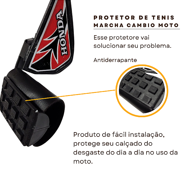 Protetor de Tenis Calçados Sapato Pezinho Marcha Cambio de Moto