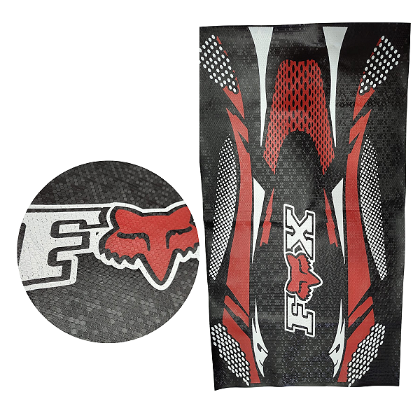Capa Banco Moto Fox Personalizada Titan Fan Start Ybr Preta