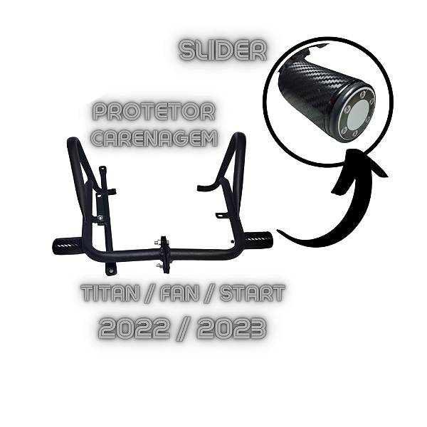 Protetor Mata Cachorro Carenagem Titan/Fan/Start 150 160 Com Slider