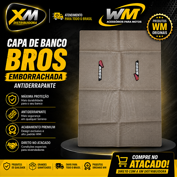 Capa Banco Emborrachada Antderrapante Bros Bege Kit 5 Und