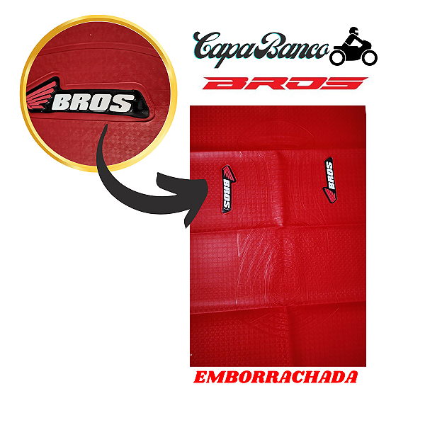 Capa Banco Emborrachada Antderrapante Bros Vermelha Kit 5 Und