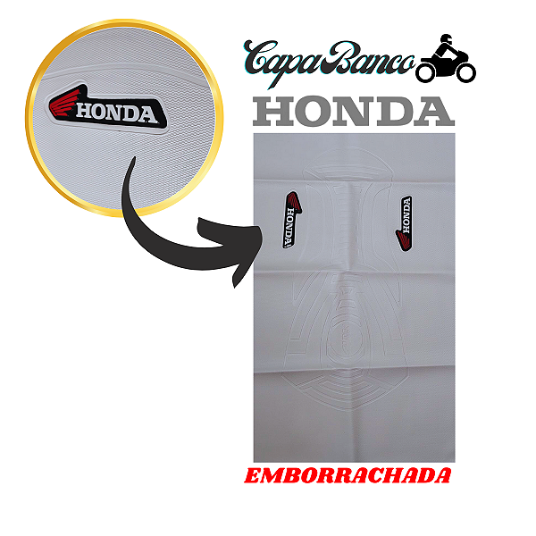 Capa Banco Emborrachada Antderrapante Honda Branca Kt 5 Und