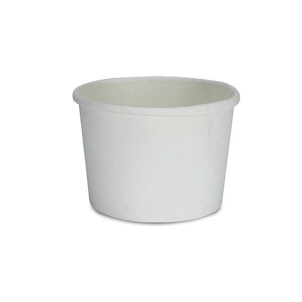 Pote de Papel Biodegradável - Branco | 250 ML