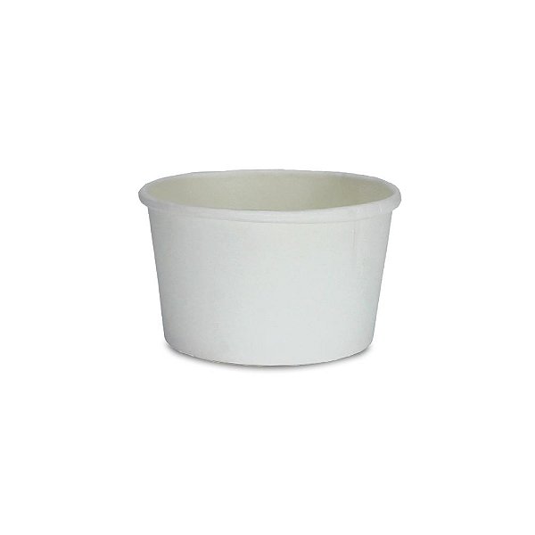 Pote de Papel Biodegradável - Branco | 80 ML