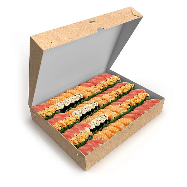 Embalagem Caixa Sushi - Sem Visor - Kraft | Grande