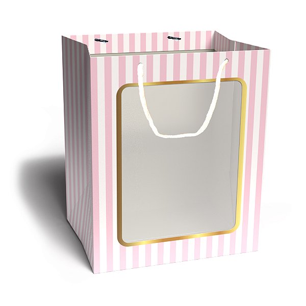Sacola Candy Rabbit - Com Visor de Acetato | 25,0 x 30,0 x 20,0 cm
