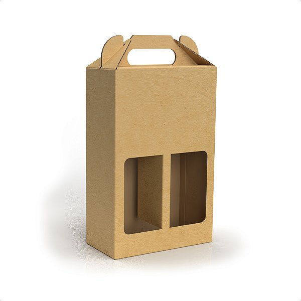 Embalagem para Cerveja Artesanal - Kit 2 Garrafas ou Copo | Kraft