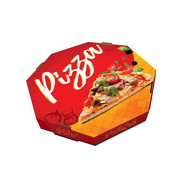 Caixa de Pizza Oitavada - Temática | 25 unid.
