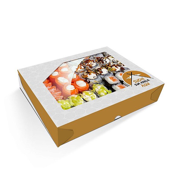 Embalagem Caixa de Sushi - Grande | Personalizada