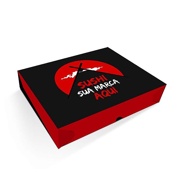 Embalagem Caixa de Sushi - Sem Visor - Grande | Personalizada