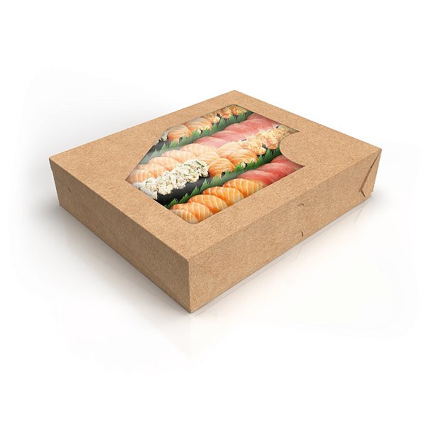 Embalagem Caixa Sushi - Kraft | Média