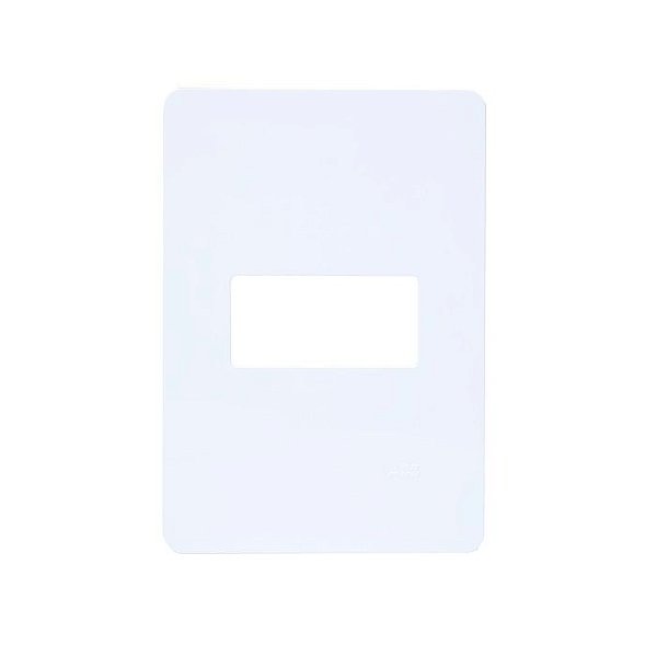 N1371.1 BL Placa horizontal 4'' x 2'' 1 módulo branca UNNO ABB
