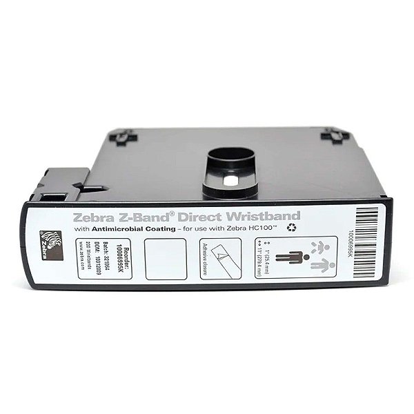 Refil para Impressora de Pulseira HC100/ZD510 Adulto Branca (6x200) - 10006995K Zebra
